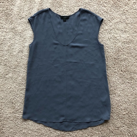 Jcrew Cap-Sleeve Shirttail Top - Picture 2 of 3